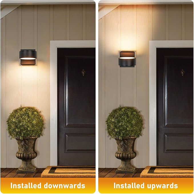 Modern Aluminum Porch Sconce Lights - LED Exterior Wall Sconce, Waterproof, 8W, 3000K for Garage Enterway