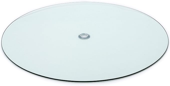 Tempered Glass Table Top with Rounded Edge (48" With 1 5/8 Center Hole)