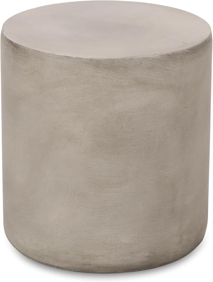Small Coffee Table, Retro Concrete Round Side End Table, MGO Coffee Table for Living Room Garden Stool Decorative Furniture for Apartment Home Patio Outdoor Grey