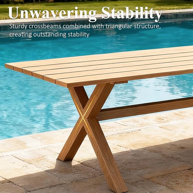 LayinSun 11 Pieces Outdoor Patio Dining Set, Aluminium Rectangular Dining Table and Wicker Rattan Chairs Set for Outside Backyard, Poolside