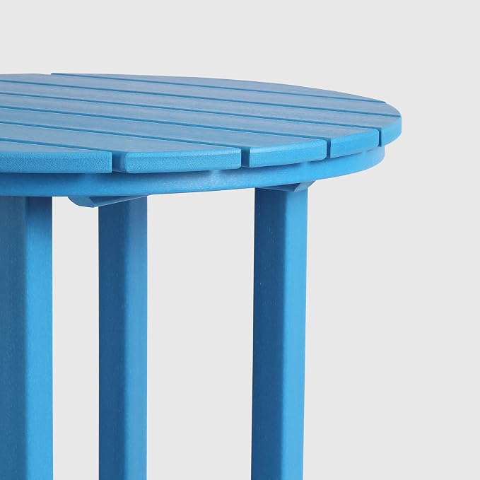 WestinTrends Malibu 42" Counter Height Round Outdoor Patio Bistro Bar Table, Pacific Blue