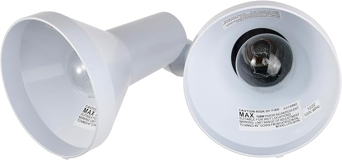 Nuvo Lighting SF77/488 2-Light PAR38 Twin Flood Light, White