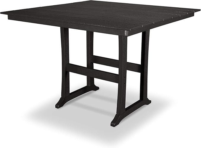 Trex Outdoor Furniture™ Farmhouse Trestle 59" Bar Table in Charcoal Black