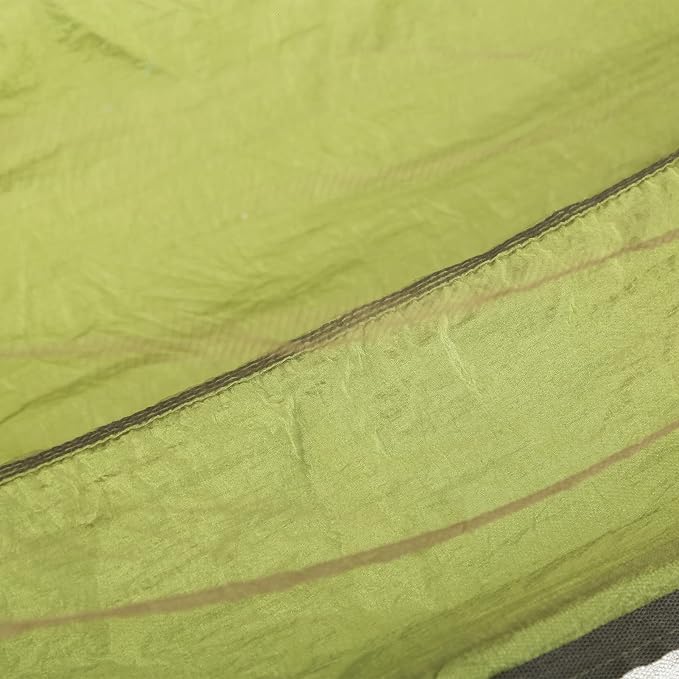 Single Person Hammock with Mosquito Net, Super Light, Removable, Quick Opening, Fruit Green and Dark Green - Tear Resistant Fabric, Portable Storage, Outdoor Relaxation (OD Green)