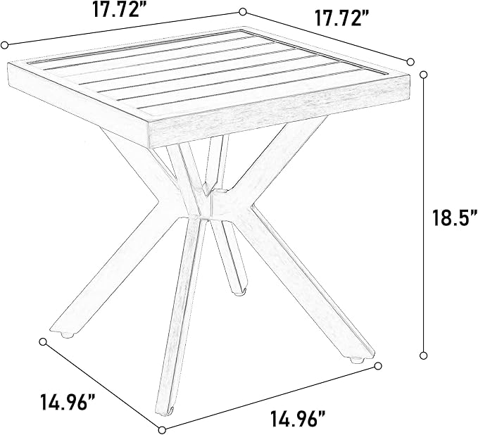 Aluminum Cast Side Table, Versatile for Indoor or Outdoor Use, Lightweight and Portable, Comes with Protective Coating for Longevity