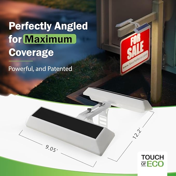 LITEAGENT PRO Upgrade Solar LED Sign Light for Real Estate Yard Signs, Tool-Free No-Drill Installation, Adjustable Quick-Mount Strap, Fits Sign Posts, Includes Wall Mount Bracke
