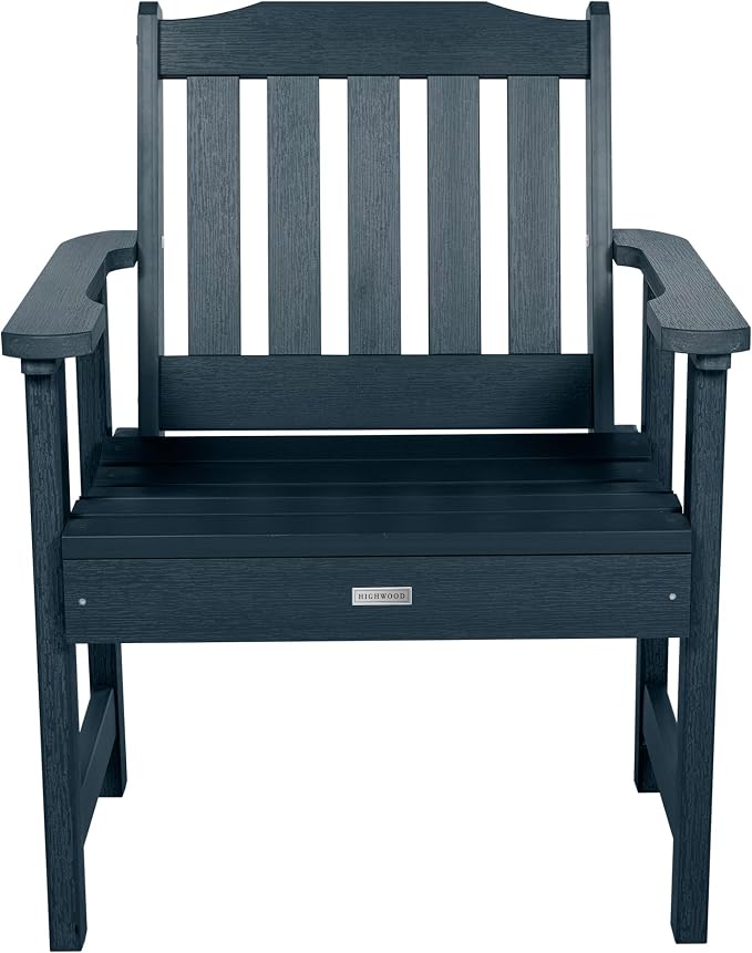 Highwood AD-KITCHGL2-FBE 2 Lehigh Garden Chairs with 1 Square Side Table 3-Piece Set, Federal Blue