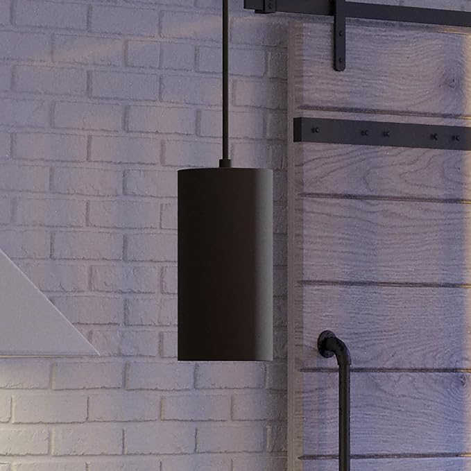Progress Lighting P500356-031 6IN CYL RNDS Cylinder, Black, 12.00x6.00x6.00