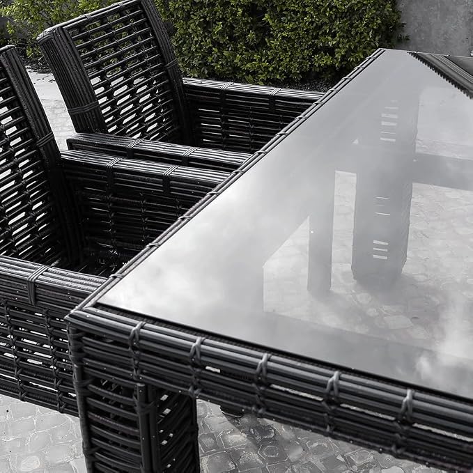 Dulles Glass 30" Square Glass Table Top, 1/4" Thick Clear Tempered Replacement Glass, Flat Polished Edge & Eased Corners for Coffee, Dining, Patio Tables & Furniture Protection