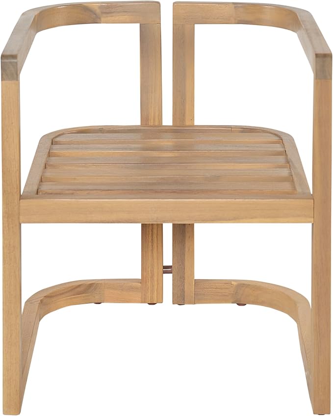 Christopher Knight Home Evana Acacia Wood Dining Table Set for 4, Solid Wood Outdoor Dining Set for 4, Modern Oval Patio Dining Table and Chair Set with Cushions, Brown + Light Teak + Beige