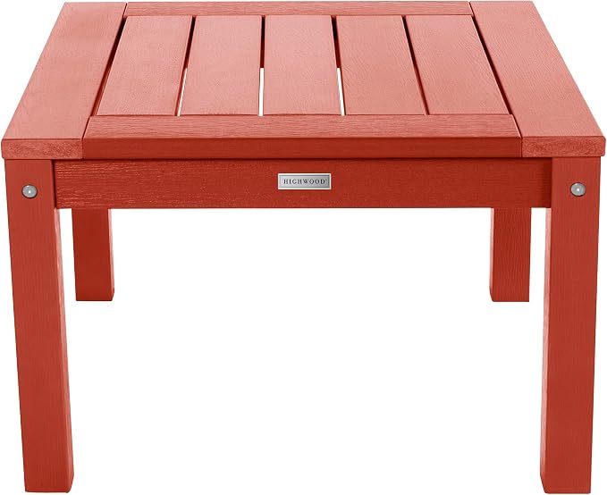highwood AD-DSST1-RED Adirondack Side Table, Rustic Red