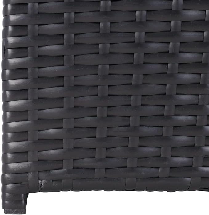 SAFAVIEH Outdoor Collection Helga Black/Beige Wicker Conversation Patio Set