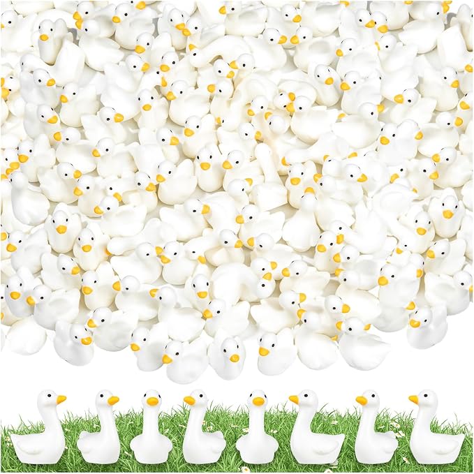 270Pcs Mini Tiny Resin Gooses | DIY Crafts, Lawn Yard Garden Decorfor Dollhouse Fairy Gardens Micro Landscape DIY Crafts