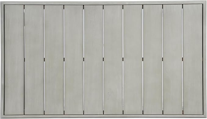 Christopher Knight Home Westchester Rectangular Outdoor Coffee Table, Slat Panel Side Table, Acacia Wood Side Desk for Backyard Balcony Garden, Weather Resistant Patio Tea Table, Light Grey