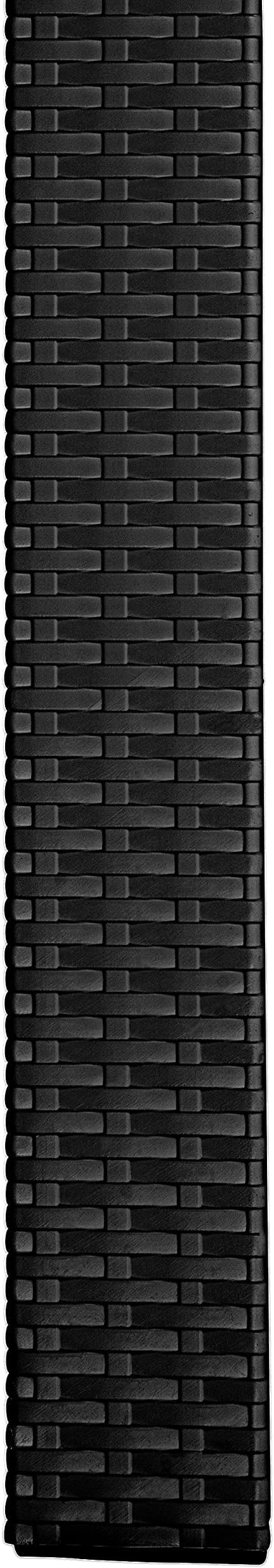 LeisureMod Mace Modern Weave Design Outdoor Patio Rectangle Dining Table (Black)