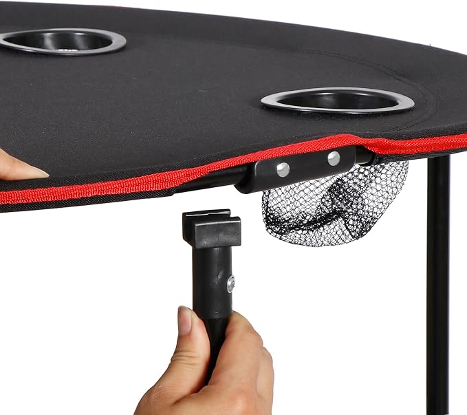 ZenStyle Indoor Outdoor Pop Up Portable Folding Picnic Table Camping Beach Table with Cupholders & Storage Bag