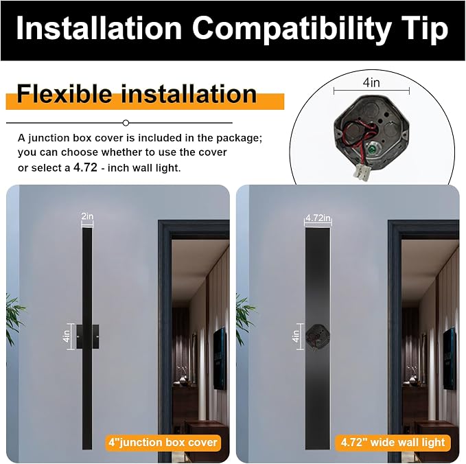 AioTio Porch Wall Lights,70.8inch Dimmable Long Strip Modern Exterior Light Fixtures Wall Mount,Black Linear Outdoor Wall Light Fixture IP65 Waterproof,Outside Lighting for House,Corridor