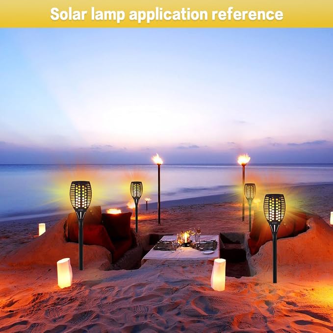 Aityvert Flickering Flame Solar Torch Lights Outdoor, 43" Tall, 1 Pack | Realistic 96-LED Flame Effect, Charges in 6-8 Hours, 10-12-Hour Runtime, IP65 Waterproof, Auto On/Off forPatio, Garden