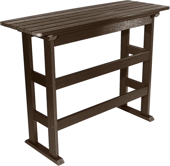 highwood AD-TBL-KS3-ACE Lehigh Bar Height Balcony Table, Weathered Acorn