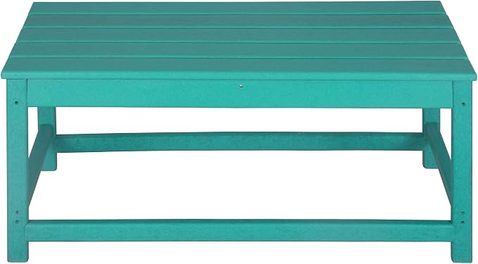 HDPE Laguna Outdoor Poly Adirondack Coffee Table, Turquoise