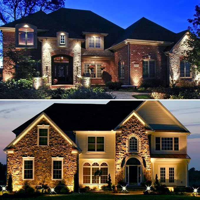 LightingWill 5W LED Landscape Lights, Warm White 3000K-3500K, Waterproof DC 12V COB LED Outdoor Wall Spotlight Low Voltage Garden Tree Spot Lighting for,Yard,Pathways,Fence (4 Pack)