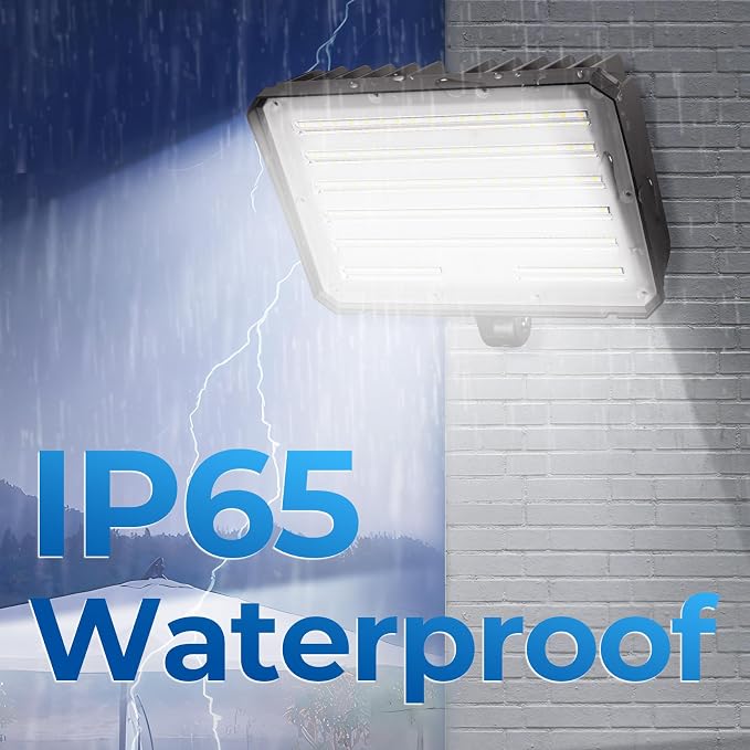 CINOTON 100W 14000LM LED Flood Lights Outdoor, 5000K, ETL Listed, 1 Pack | IP65 Waterproof Exterior Security Wall Pack with 180°Knuckle, 100-277V Outside Aluminum Fixture for Court Porch Patio Garage