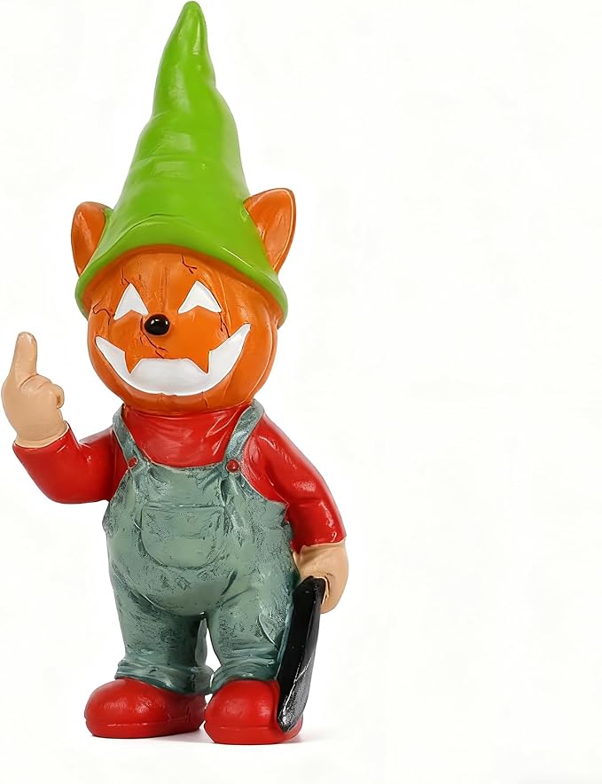 SPINNDO Middle Finger Gifts Gnomes Horror Garden Gnomes Funny Gift (Yellow)
