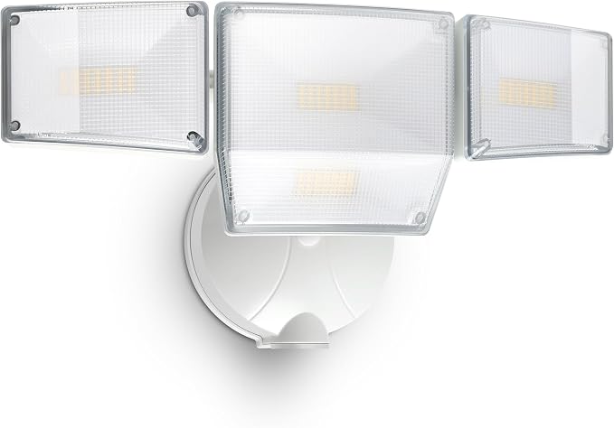 85W 10000LM Switch Controlled Outdoor Flood Lights, 4-Head Super Bright LED Security Light, 5000K Daylight, IP65 Waterproof Hardwired Exterior Light for Outside Garage Yard (White)
