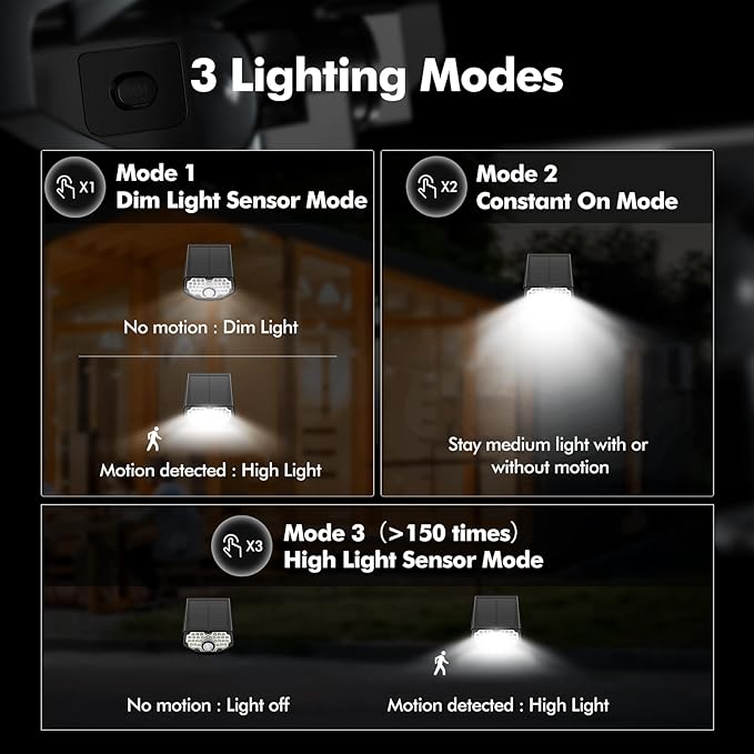 AloftSun Solar Motion Sensor Outdoor Lights,Waterproof Motion Sensor Spot Lights- 30 LED/3 Modes Solar Powered Spotlights,Landscape Lighting for Yard and Garden, Cool White,4 Pack