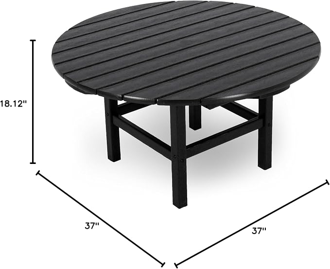 Ivy Terrace™ Round 37" Conversation Table in Black