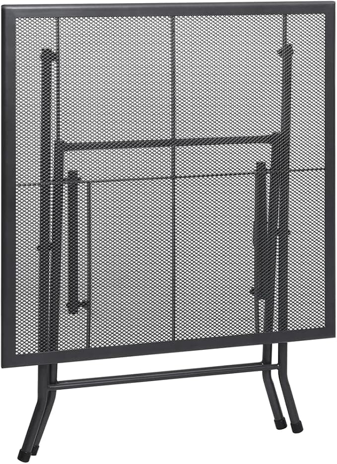 5 Piece Patio Dining Set Steel Anthracite Outdoor Furniture Table and 4 Reclining Chairs with Mesh Design Weather Resistant for Garden Backyard Balcony Patio Use Adjustable Foldable Space Saving
