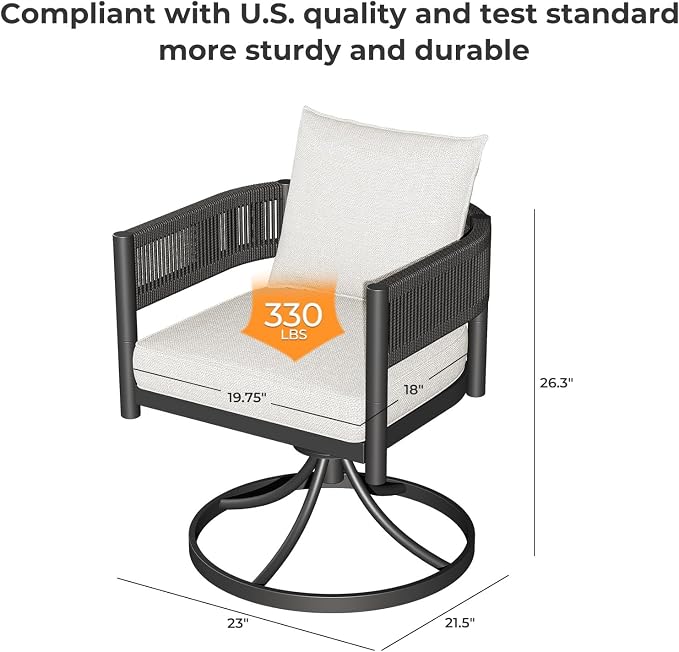 Grand patio 9-Piece Expandable Table Dining Set for 6 to 10, Aluminum Outdoor Dining Table with Glass Tabletop, Metal Woven Wicker Swivel Patio Chairs with Cushions for Yard, Poolside, Deck (Black)