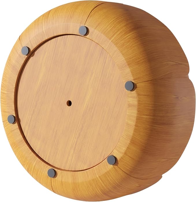 35.63" Round Outdoor Indoor Coffee Table - Modern Wood Grain Drum Center Table, Sturdy MGO Waterproof, No-Assembly Table for Patio, Garden, Backyard, Living Room