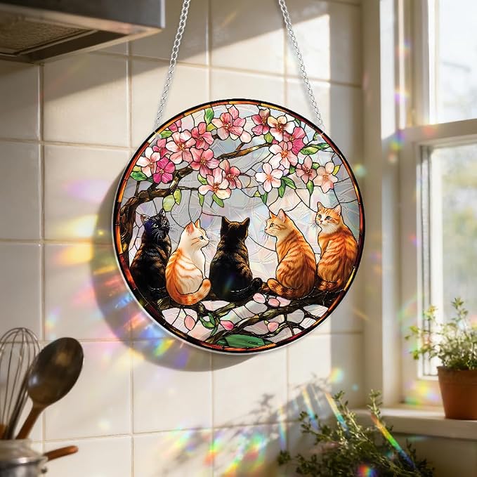 Sun Catchers Indoor Window, Acrylic Rainbow Suncatcher Window Hanging Decoration for Living Room Bedroom Summer Home Balcony Ornaments Decoration (SC2241)