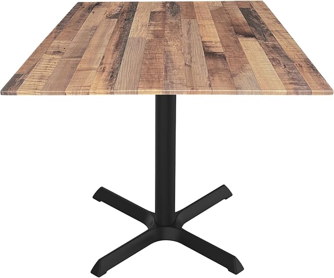 HBS 30" Tall OD211 Indoor/Outdoor All-Season Table with 32" x 32" Square Rustic Top
