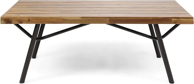 Christopher Knight Home Baish Outdoor Acacia Wood Coffee Table, Teak Finish