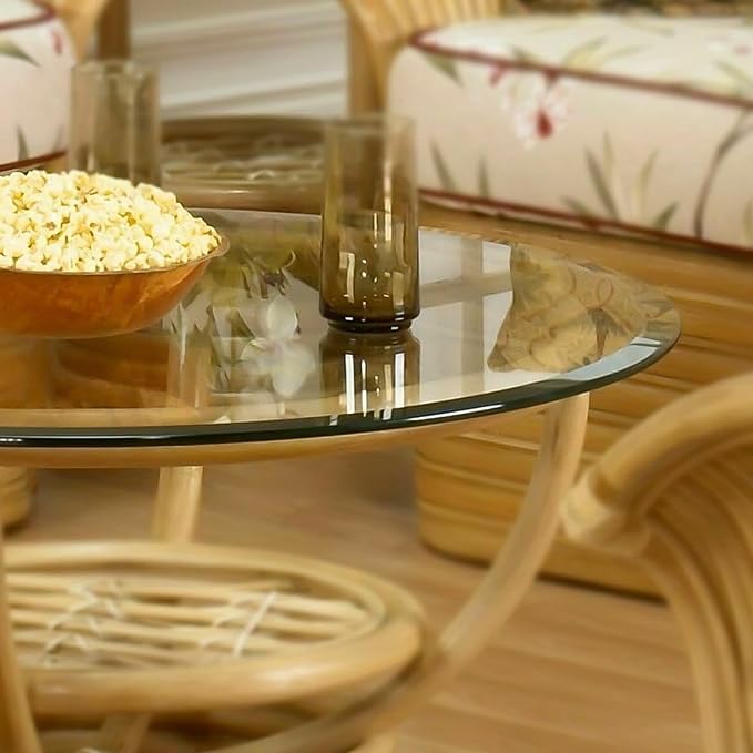 42 Inch Round Tempered Beveled Polished Edge Glass Table Top -1/2” Thick Round Glass Table Top–Heavy Duty, Dining, Coffee, and Office Tables by Fab Glass and Mirror