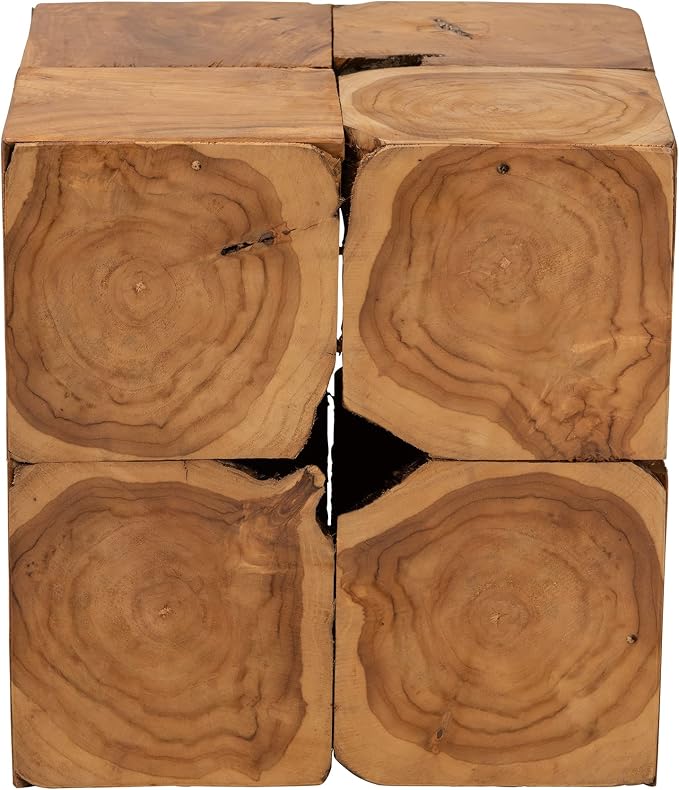 Bali & pari Eldora Rustic Natural Teak Root End Table