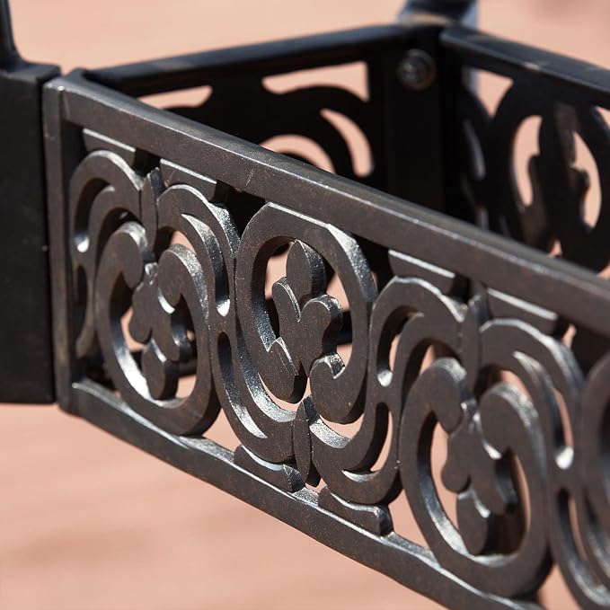 Darlee Series 60 52 X 26 Inch Cast Aluminum Counter Height Patio Serving Table - Antique Bronze