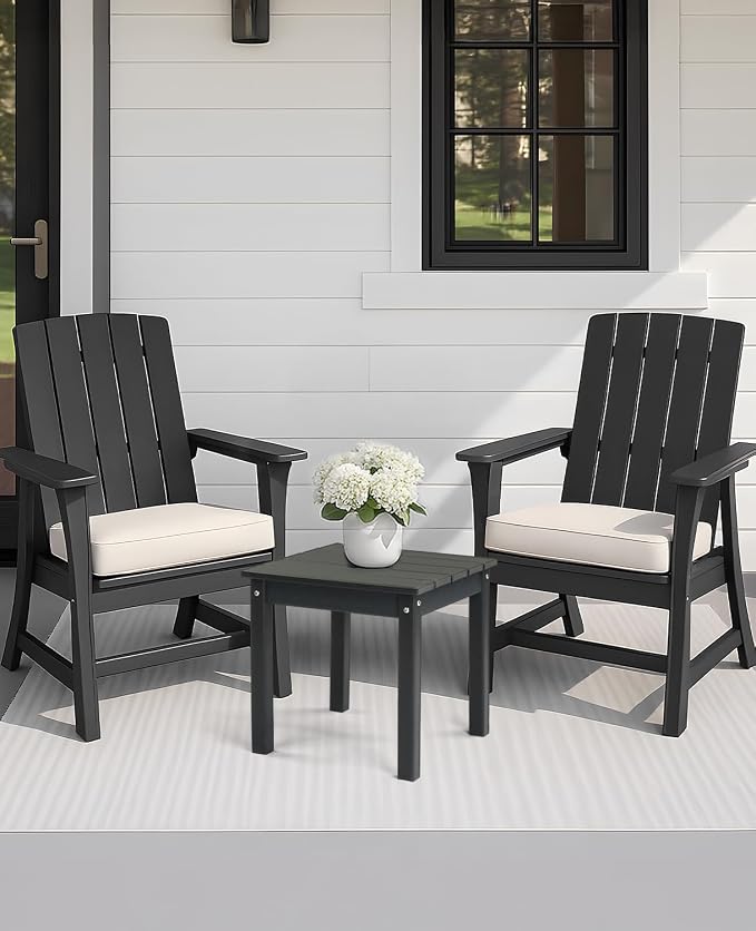 Outvita Outdoor Side Table, HDPE Adirondack Small End Tables Weather Resistant Patio Furniture for Backyard Poolside Porch Balcony
