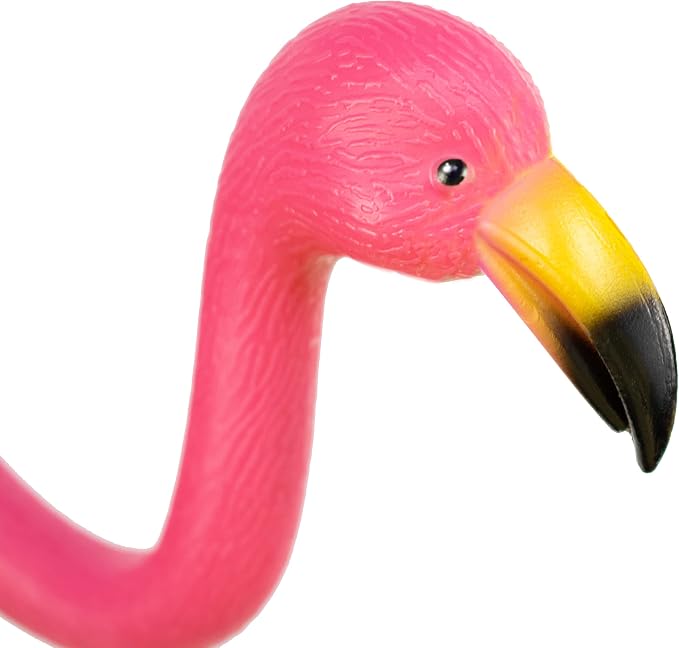 GiftExpress Pink Flamingos Yard Decorations - 6 Pack Small 14" Tall Plastic Flamingo Statue w/Metal Stakes - Flamingo Lawn Ornaments & Garden Decor for Outdoor Parties