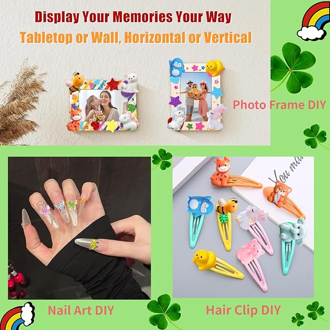70pcs Mini Tiny Resin Animals for Fairy Garden Decor, Miniature Landscape, Dollhouse Accessories, Crafts Projects, Easter Scatter, DIY Terrarium(70 Styles)