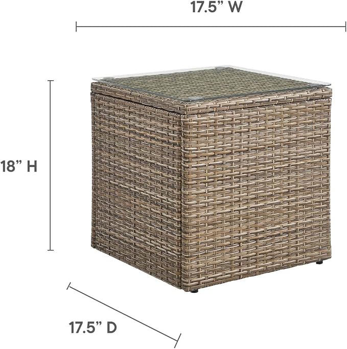 Modway Convene Outdoor Patio Side Table in