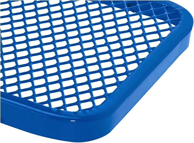 Heavy Duty ADA Outdoor Picnic Table, Expanded Metal, Wheelchair Accessible (Blue, 46 Round)