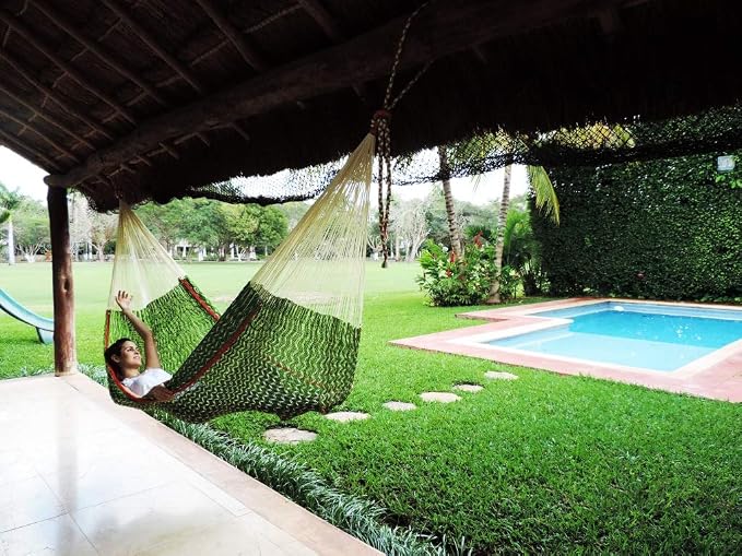 Traditional Mayan Hammock -Nopales Hammock (Large) - Thick Nylon Thread