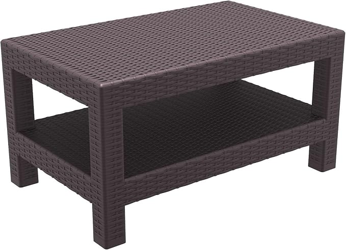 Compamia Monaco Outdoor Coffee Table in Brown, Commercial Grade