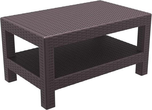 Compamia Monaco Outdoor Coffee Table in Brown, Commercial Grade