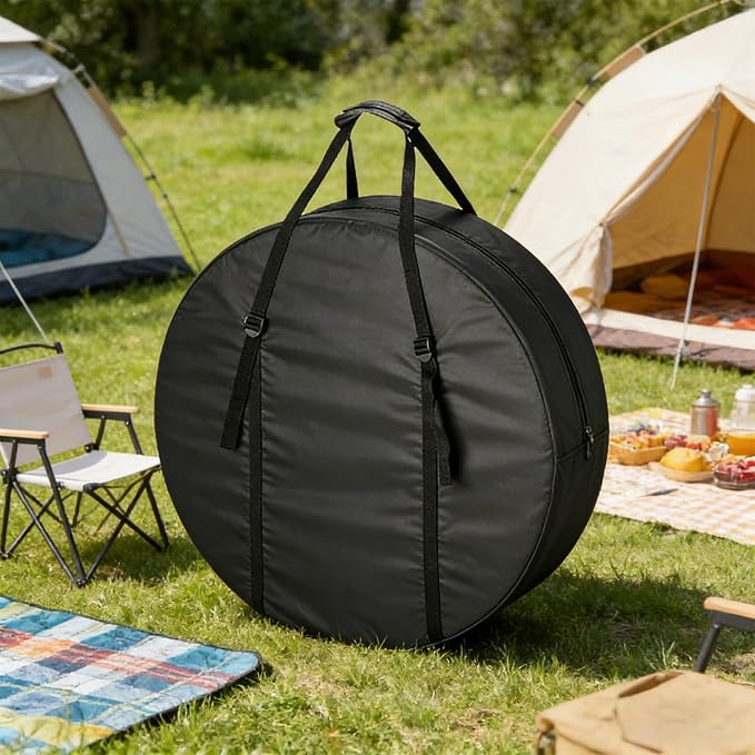 Folding Table Storage Bag, Outdoor Portable Picnic/Camp Table Bag for 28in Round Cocktail Tables, Waterproof Foldable Bistro/High Top Tables Bags- 31"L x 7.5"W x 31"H