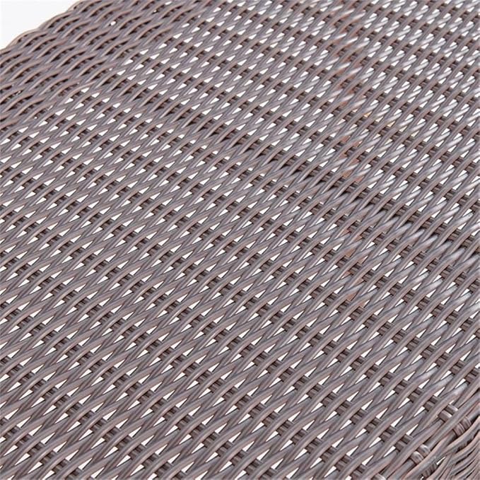 Alaterre Furniture Athens All-Weather Wicker Outdoor 26" H Cocktail Table with Glass Top, chocolate brown