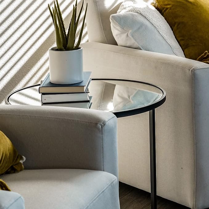 18 Inch Round Clear Tempered Glass Table Top with 3/8" Thick Pencil Polished Edges for Dining, Coffee Table, or Office Use by Fab Glass and Mirror